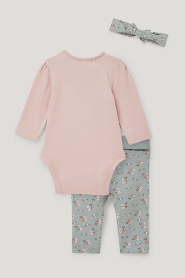 Baby Girls - Completo neonati - 3 pezzi - chiarorosa