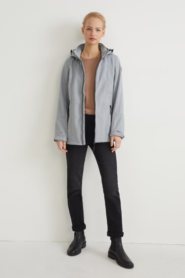 Femmes - Veste souple à capuche - blanc