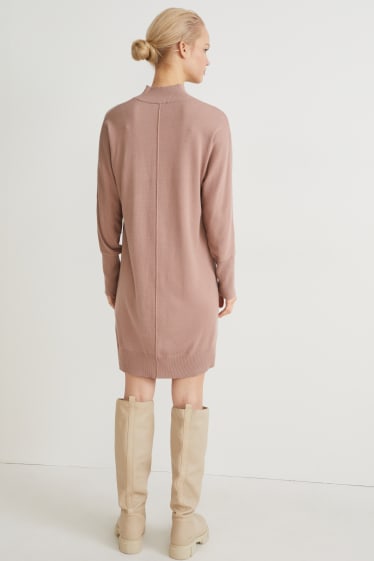 Donna - Vestito in maglia - marrone chiaro