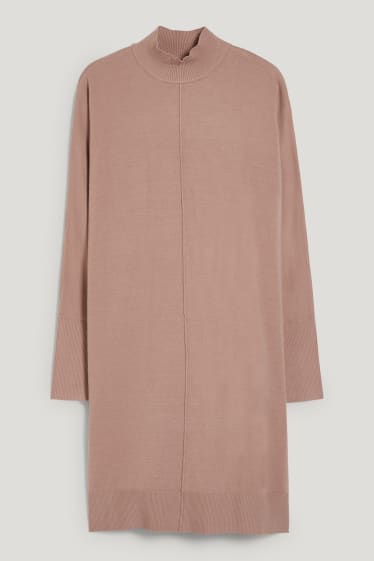 Donna - Vestito in maglia - marrone chiaro