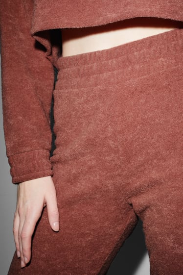 Clockhouse Girls - CLOCKHOUSE - terry cloth joggers - terracotta