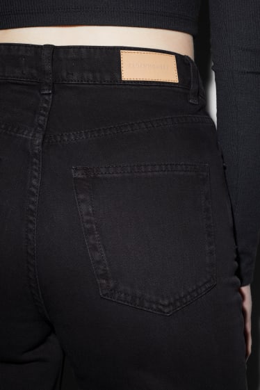 Exclusivo online - CLOCKHOUSE - pantalón - high waist - wide leg - negro