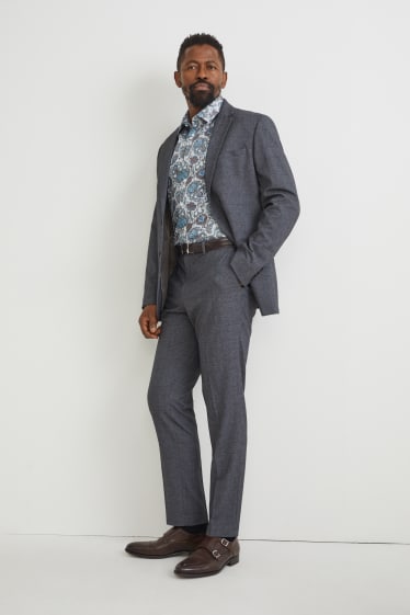 Hombre - Americana - colección modular - slim fit - Flex - LYCRA® - gris oscuro