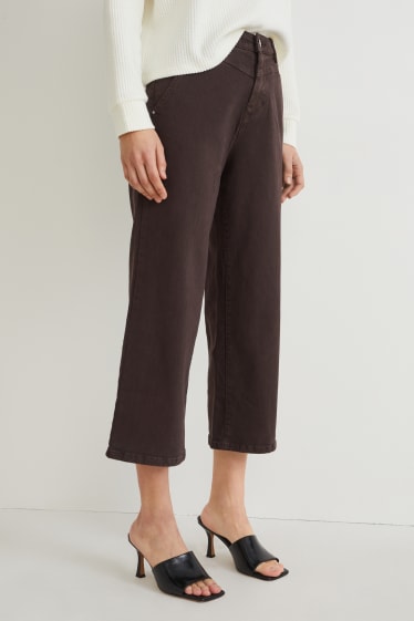 Damen - Straight Jeans - High Waist - LYCRA® - dunkelbraun