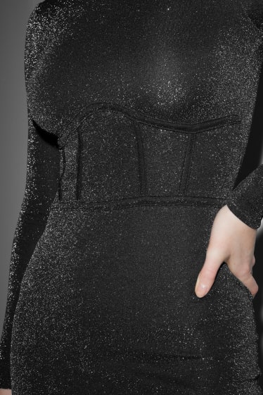 Clockhouse Girls - CLOCKHOUSE - vestito - effetto brillante - nero