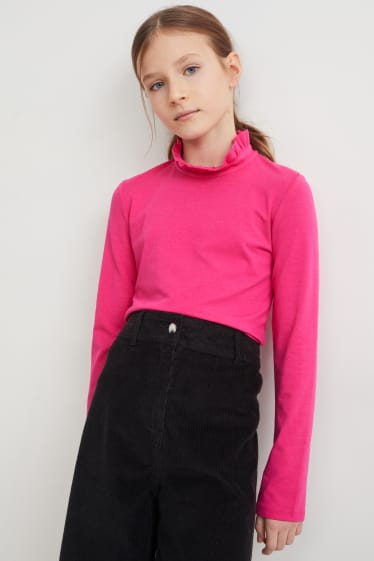 Niñas - Pack de 2 - camisetas de manga larga - negro