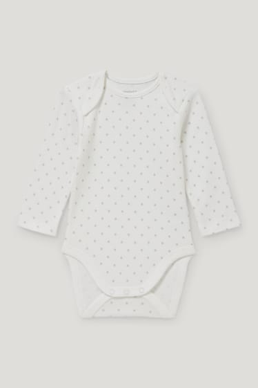Baby Girls - Newbornoutfit - met biokatoen - 2-delig - grijs