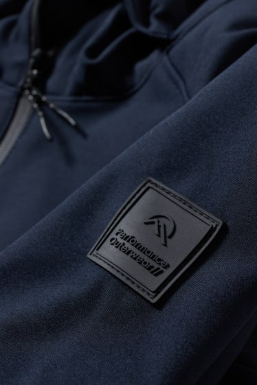 Donna - Giacca soft shell con cappuccio - blu scuro