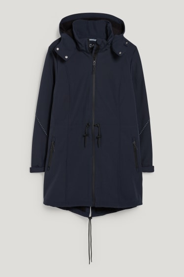 Donna - Giacca soft shell con cappuccio - blu scuro
