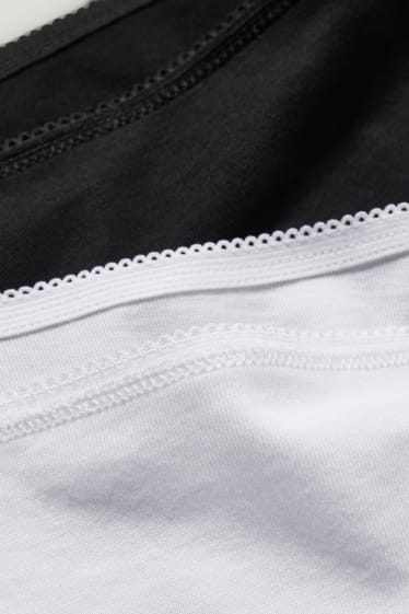 Damen - Multipack 10er - Slip - Bio-Baumwolle - schwarz