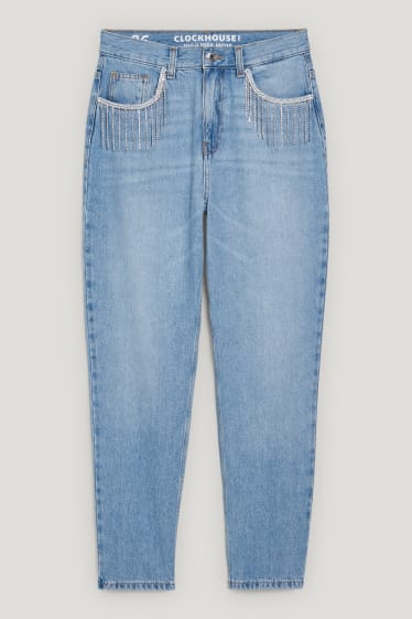 Exclusiv online - CLOCKHOUSE - mom jeans - talie înaltă - denim-albastru deschis