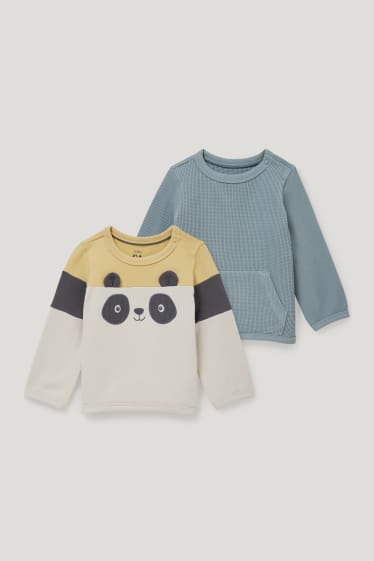 Bébé garçons - Lot de 2 - sweats bébé - beige chiné