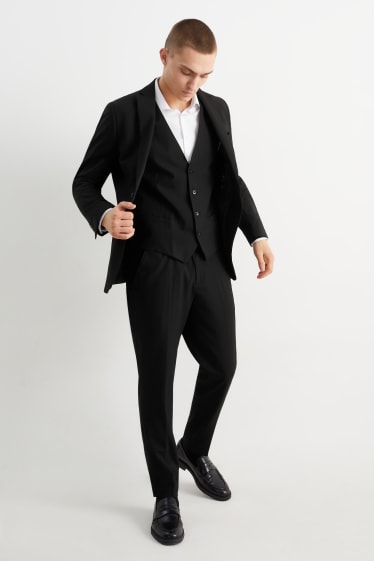Herren - Baukasten-Weste - Regular Fit - Flex - LYCRA® - schwarz