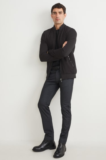 Hombre - Sudadera con cremallera - Flex - LYCRA® - negro