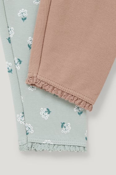 Baby Girls - Multipack of 2 - baby thermal leggings - light brown