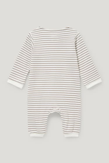 Esclusiva online - Tuta per neonati - a righe - bianco crema