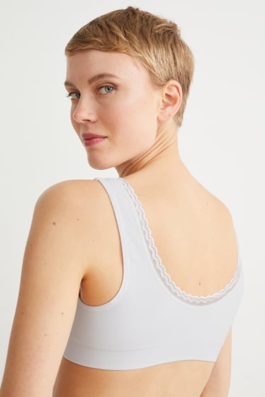 Damen - Multipack 2er - Bustier - LYCRA® - weiss
