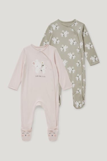 Bébé filles - Lot de 2 - pyjamas bébé - rose