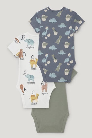 Bebés niños - Pack de 3 - bodies para bebé - blanco / gris