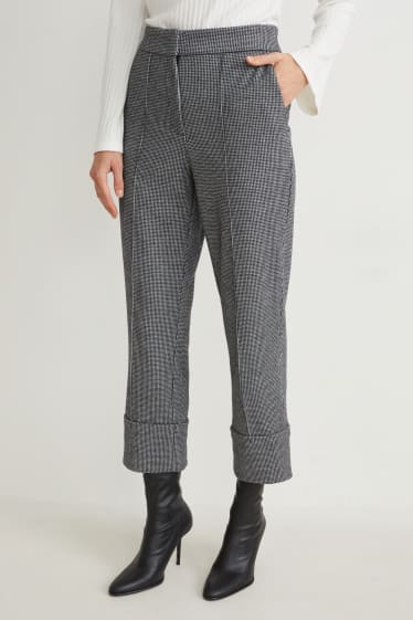 Donna - Pantaloni - vita media - tapered fit - da materiali riciclati - grigio scuro