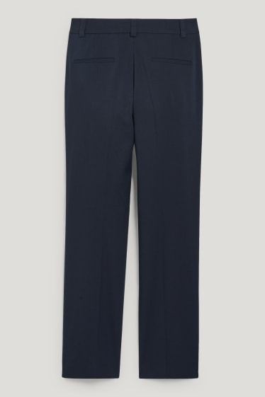 Damen - Business-Hose - Mid Waist - Straight Fit - dunkelblau