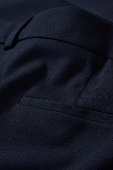 Damen - Business-Hose - Mid Waist - Straight Fit - dunkelblau