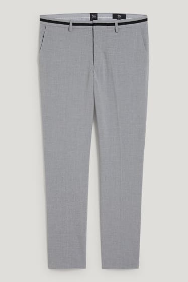 Uomo - Pantaloni coordinabili - slim fit - Flex - LYCRA® - grigio chiaro melange