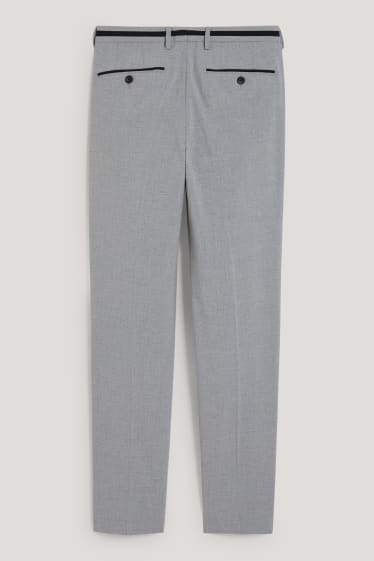 Hommes - Pantalon de costume - slim fit - Flex - LYCRA® - gris clair chiné