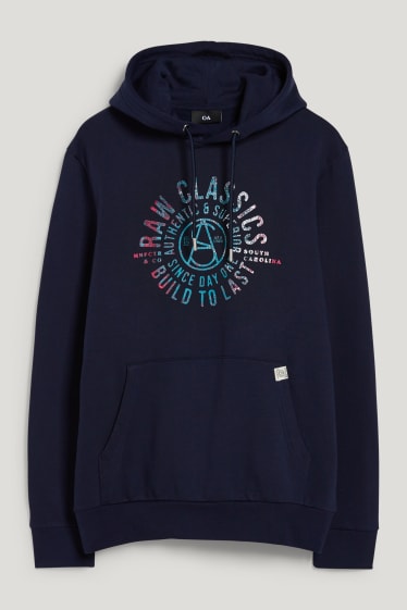 Hommes - Sweat à capuche - bleu foncé