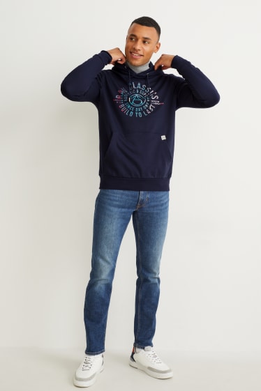 Hommes - Sweat à capuche - bleu foncé