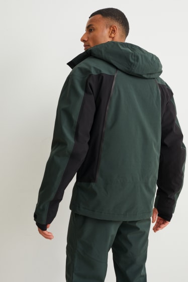 Herren - Skijacke mit Kapuze - dunkelgrün