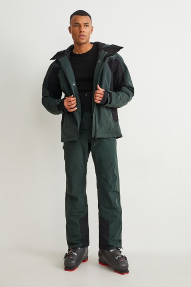 Hombre - Chaqueta de esquí con capucha - verde oscuro