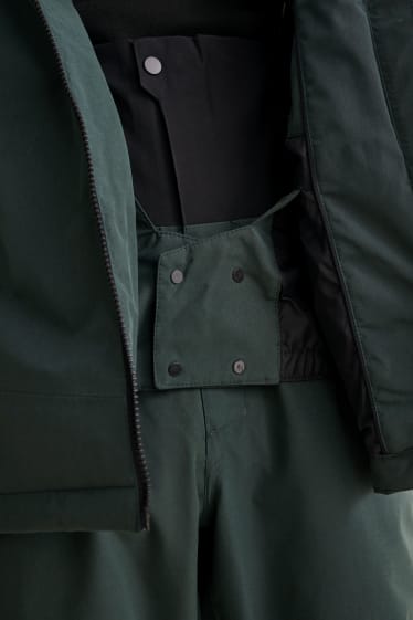 Men - Ski jacket with hood - dark green