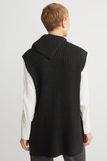 Donna - Gilet in maglia pullunder - nero