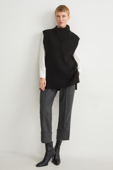 Donna - Gilet in maglia pullunder - nero