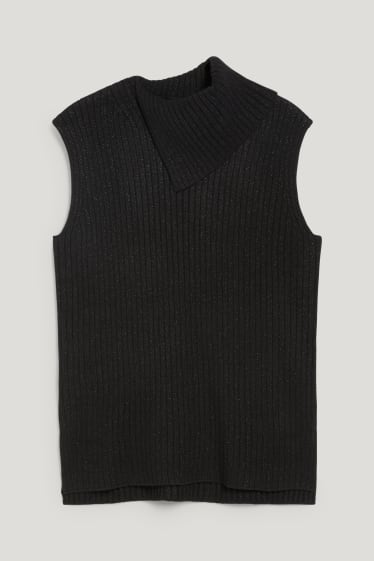 Donna - Gilet in maglia pullunder - nero