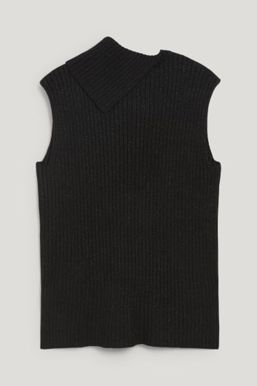 Donna - Gilet in maglia pullunder - nero