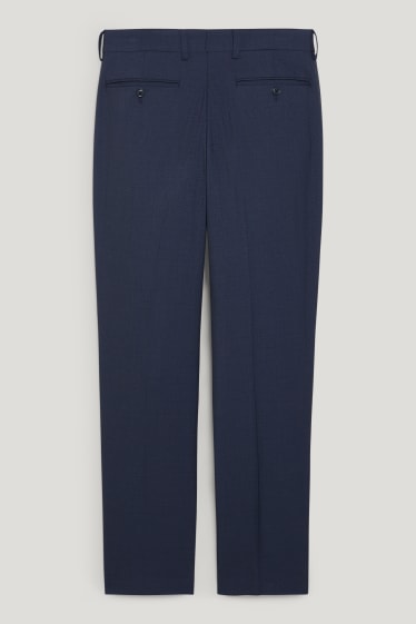 Pánské - Oblekové kalhoty - regular fit - stretch - LYCRA® - tmavomodrá