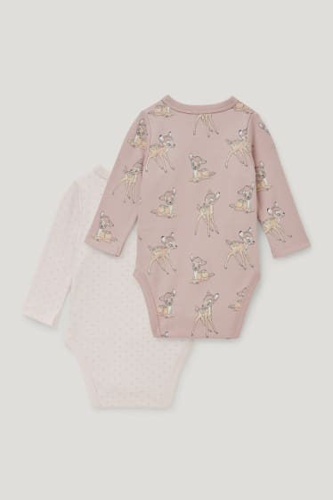 Baby Girls - Confezione da 2 - Bambi - body incrociati neonati - rosa