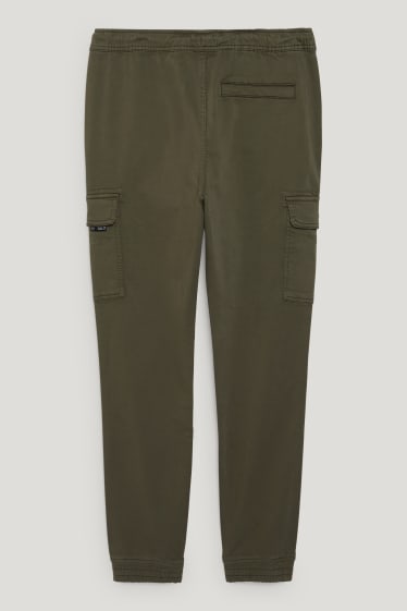 Clockhouse Boys - Cargohose - Slim Fit - LYCRA® - dunkelgrün