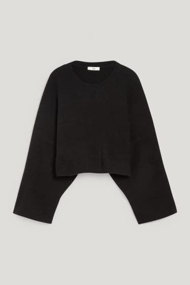 Mujer - Jersey crop - negro