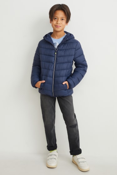 Kids Boys - Steppjacke mit Kapuze - dunkelblau