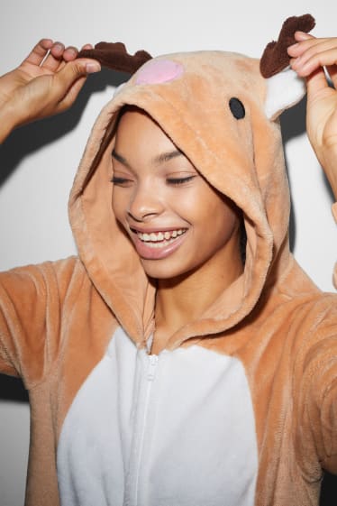 Clockhouse Girls - CLOCKHOUSE - kerst-onesie - lichtbruin