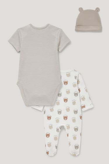 Baby Girls - Set per neonati - 3 pezzi - bianco / beige