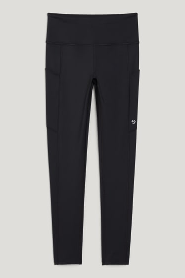 Donna - Leggings tecnici - Compressive - running - 4 Way Stretch - nero
