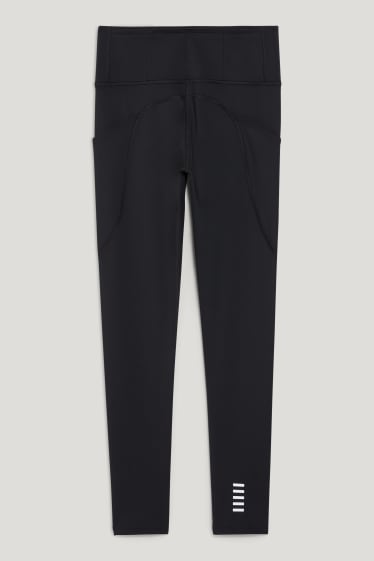 Donna - Leggings tecnici - Compressive - running - 4 Way Stretch - nero