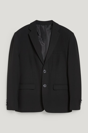 Chlapecké - Rozšířené velikosti - oblekové sako - stretch - LYCRA® - černá