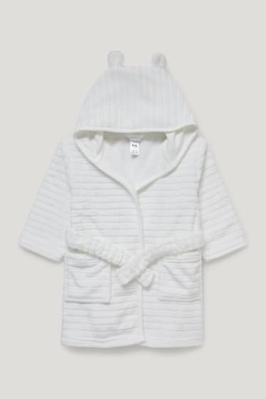 Baby Girls - Accappatoio con cappuccio per neonati - bianco