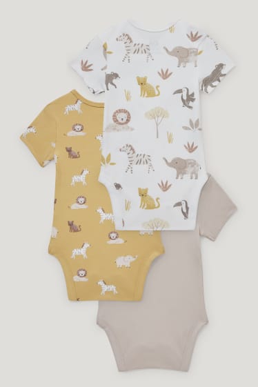 Baby Girls - Multipack of 3 - baby bodysuit - white / yellow