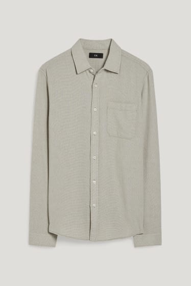 Hommes - Chemise - regular fit - col kent - vert clair